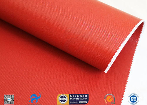 Red Color 260A   Durable Silicone Coated Fiberglass Fabric Application: Construction