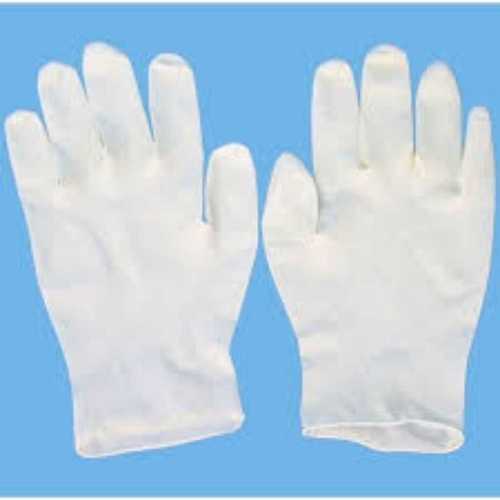 Rubber White Medical Gloves Size: Large