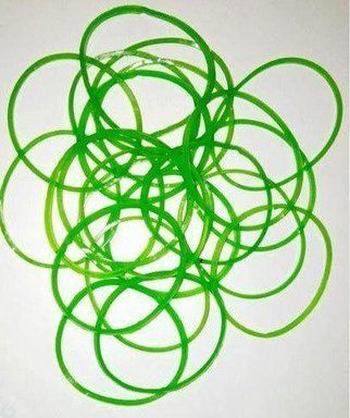 Three Inch Green Color Rubber Band Hardness: Soft