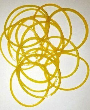 Yellow Three Inch Nylon Rubber Band Hardness: Soft