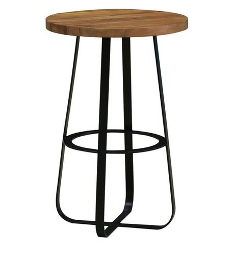 Bar Stool With Black Powder Coated Frame