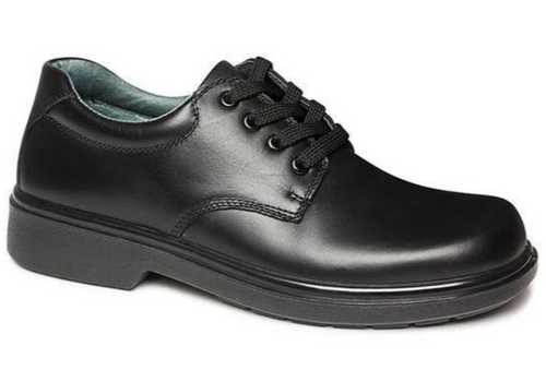 School Black Leather Shoes  Insole Material: Rubber