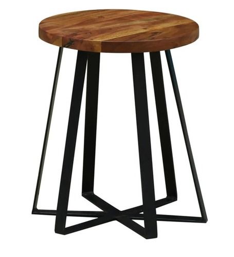 Seating Stool With Black Powder Coated Frame