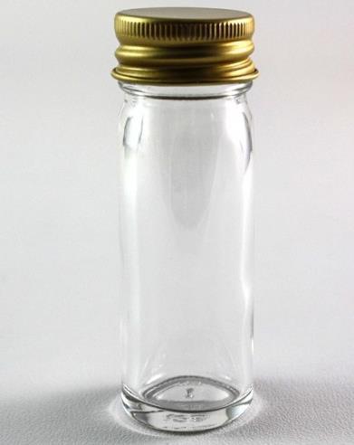 McCartney Bottle - 20ml Transparent Glass , Wide Mouth Design with Aluminium Screw Cap and Rubber Liner