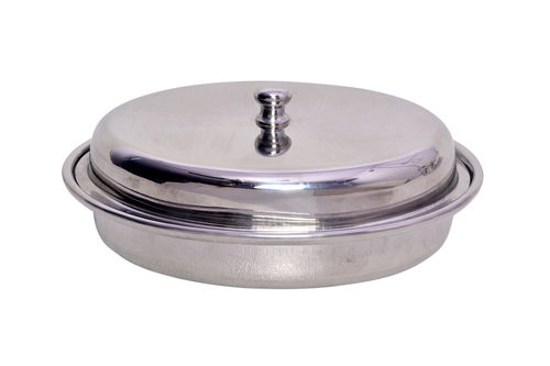 Silver Stainless Steel Rice Handi With Lid