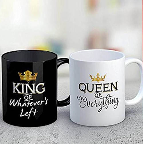 आवश्यकतानुसार किंग एंड क्वीन मग