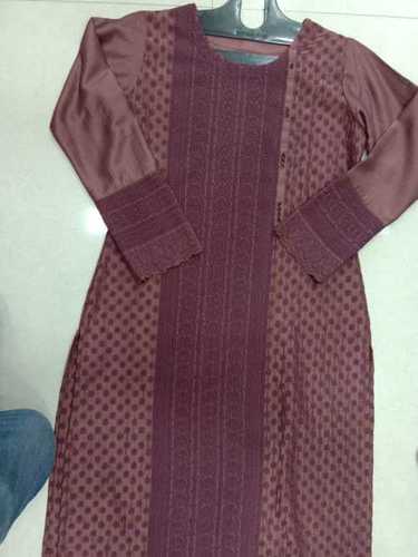 Ladies Brown Rayon Kurtis