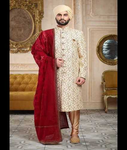 No Fade Mens Fancy Wedding Sherwani