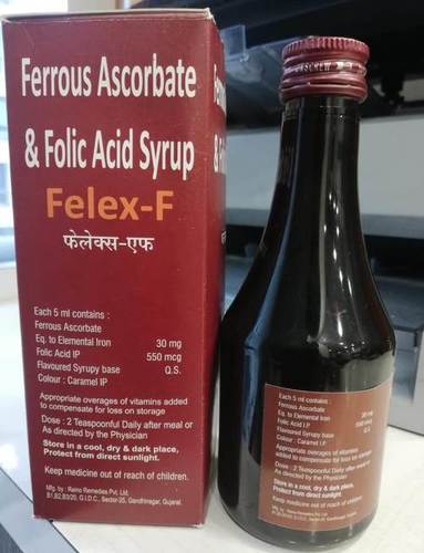 (Felex-F) Ferrous Ascorbate Folic Acid Syrup