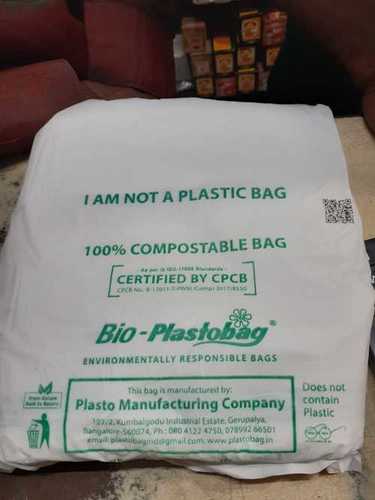 White 100% Compostable Bio Plastic Bags