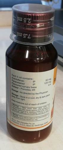 Aceclofenac Paracetamol Suspension