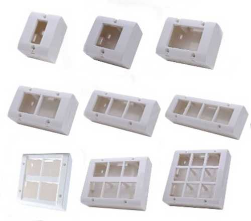 White Electrical Modular Surface Boxes