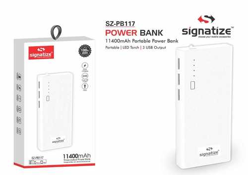  Sz 117 Signatize 11400 Portable Power Bank Display Color: Color