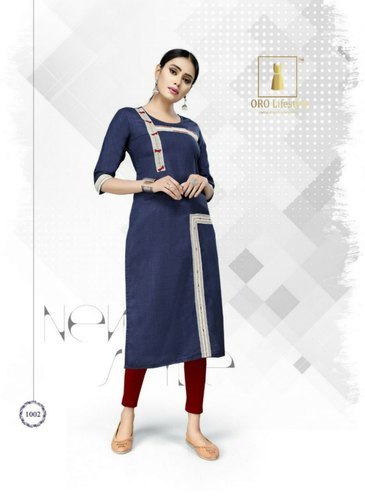 Dark Blue Ladies Kurtis