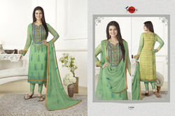 Green Eye Catching Look Salwar Kameez