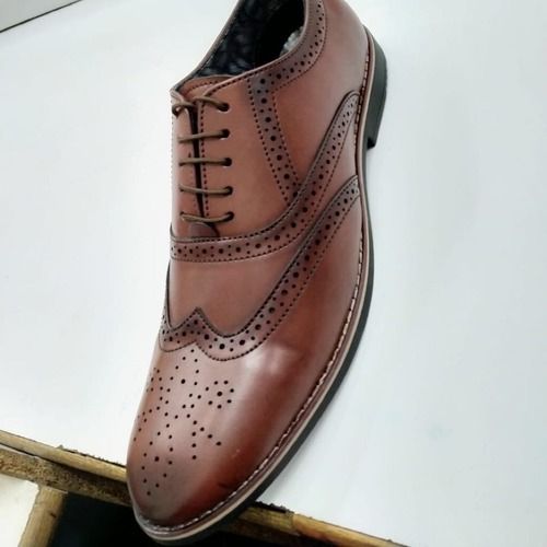 Light Weight Brown Leather Formal Shoes 