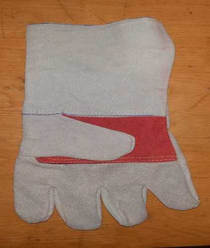 White Industrial Leather Safety Hand Gloves