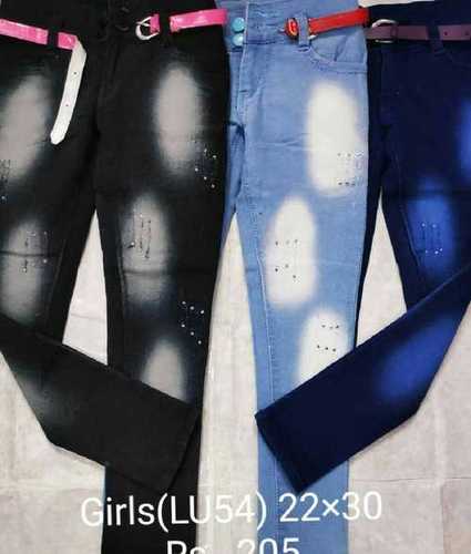 Ladies Stretchable Washed Jeans