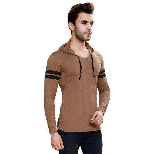 All Plain Hooded Mens T-Shirt