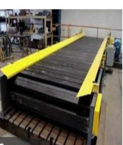 Stainless Steel Slat Conveyor - 1-10 Feet Length, 1-50 kg per Foot Capacity, 220 V Electric Power Source, 50 Hz Frequency | Customized Size and Premium Material Quality