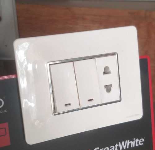 Plastic White Electrical Switch Board 