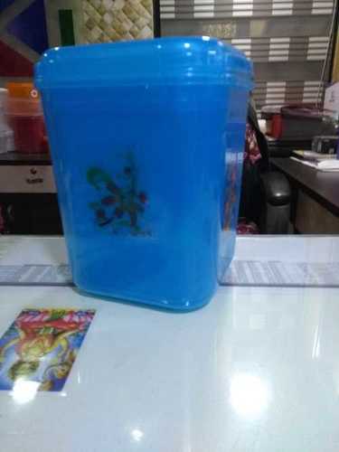Plain Blue Color Plastic Container