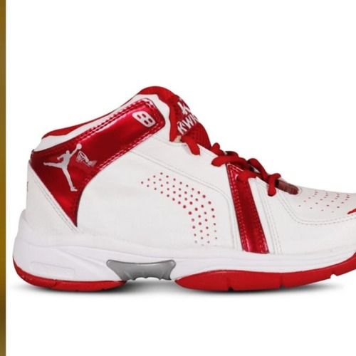 Various Colors Are Available White And Red Basketball Shoe