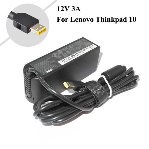 Black 12V 3A Adapter For Lenovo Thinkpad 10