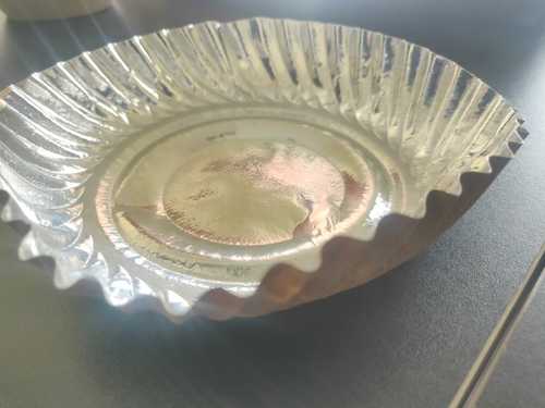 Silver Disposable Round Paper Plate