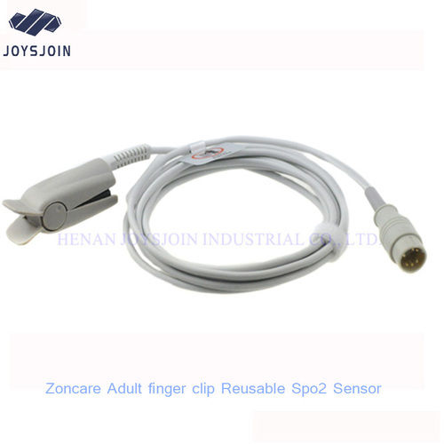 Zoncare Digital Tech Adult Finger Clip Reusable Spo2 Sensor 2.8M 6 Pin