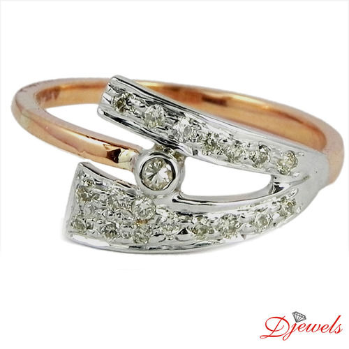 0.22 Ct Diamond Girls Ring Studded In 9k Hm Rose Gold