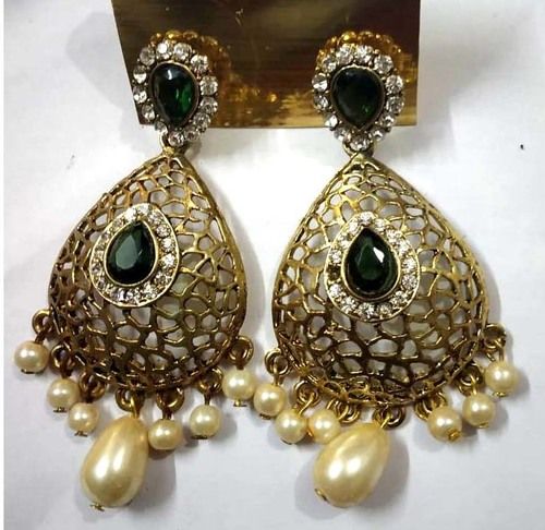 Dhwani Per0031 Gold Plated Artificial Earrings Gender: Women