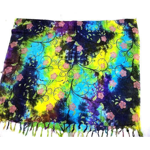 Multicolor Ladies Casual Printed Rayon Stole