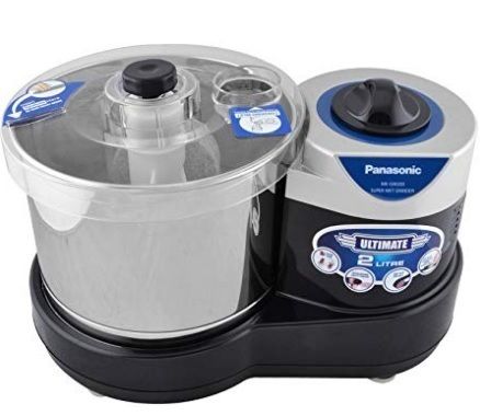 Panasonic Fully Automatic Super Wet Grinder - Stainless Steel Drum, 3D Alpha Flow Technology | Automatic Timer, Spatula Slot, 2 Grinding Stones for Enhanced Efficiency