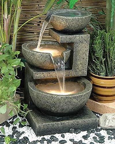 Resin Fountain - Durable Polyresin, Weather-Proof & Rust-Resistant Design for Year-Round Quality Use