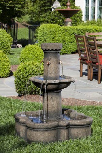 Resin Fountain - Weather Resistant Polyresin, Available in Various Diameters and Finishes, Perfect Gift Option