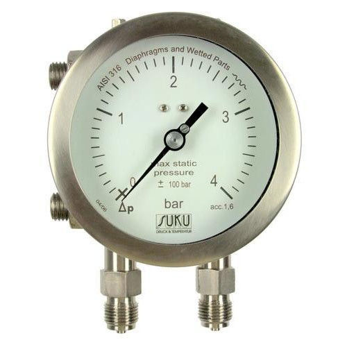 Stainless Steel Round Shape Differential Pressure Gauge