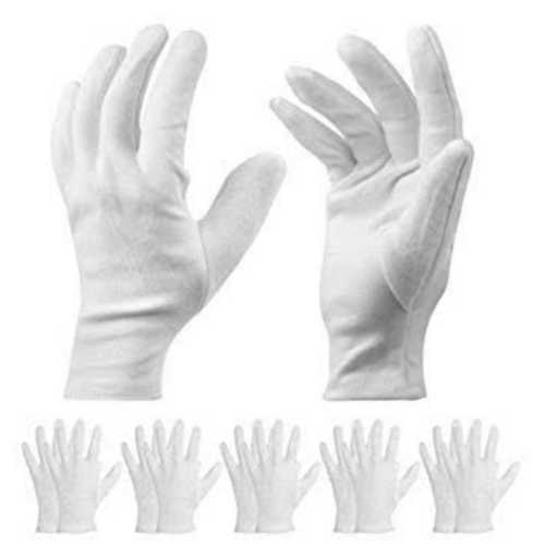 White Plain Cotton Gloves 