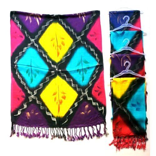 Multicolor 180 Cm Casual Wear Ladies Viscose Scarves