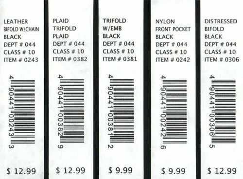 Paper Barcode For Garments