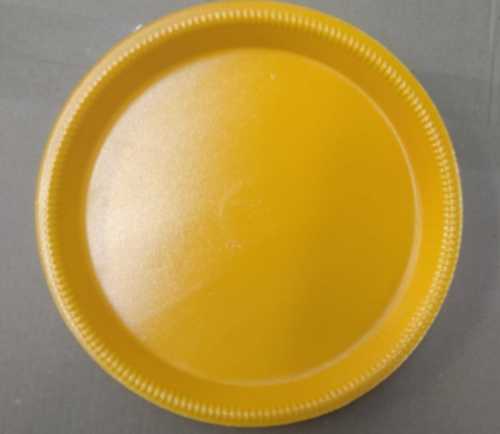 Yellow Round Foam Disposable Plate