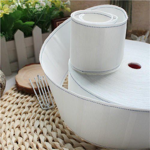 White Single Sided Polyester Florida Curtain Tape