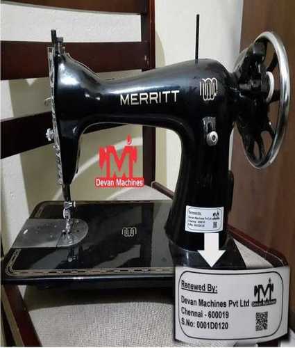 Black Domestic Manual Sewing Machine