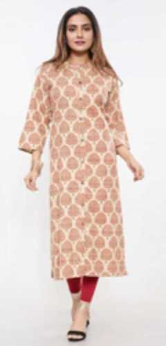 Any Ladies Printed Long Kurtis