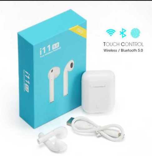 White I11 Bluetooth Headset 5.0 With Box Pack