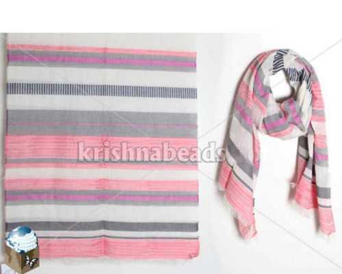 Any Viscose Striped Printed Shawl