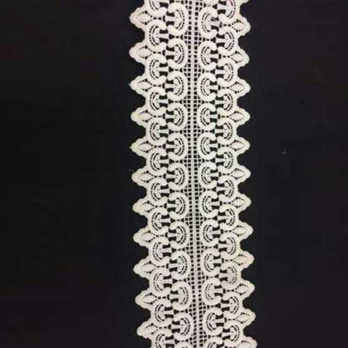 Cotton Designer White Laces For Garments 