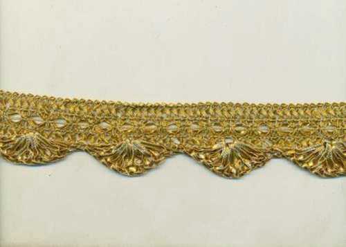 Fancy Border Lace For Saree - Polyester Material, One-sided Embroidered Pattern, Yellow Color | Easily Washable, High Grip, Impeccable Finish