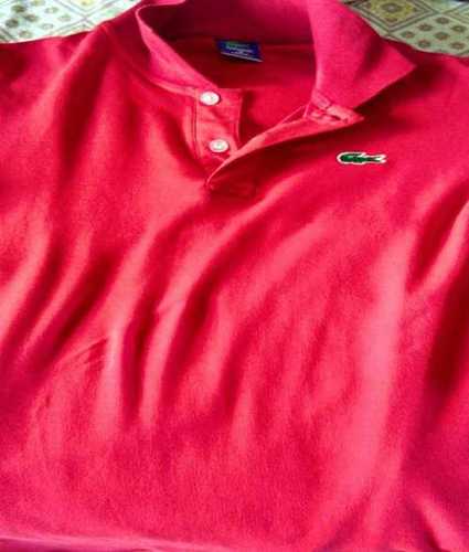 Red Color Branded T Shirt Collar Style: Straight