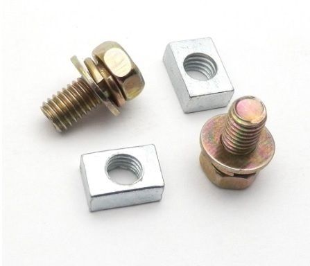 Terminal Screw Kit - Stainless Steel, 1.5cm Bolt Length, 0.5cm Nut Hole Diameter, Silver Finish